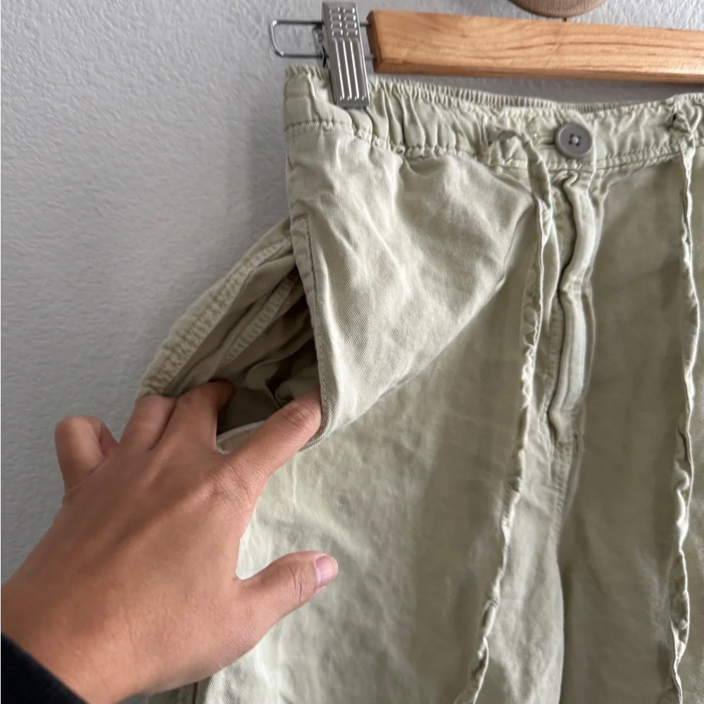 Zara Linen Blend Casual Relaxed Pants